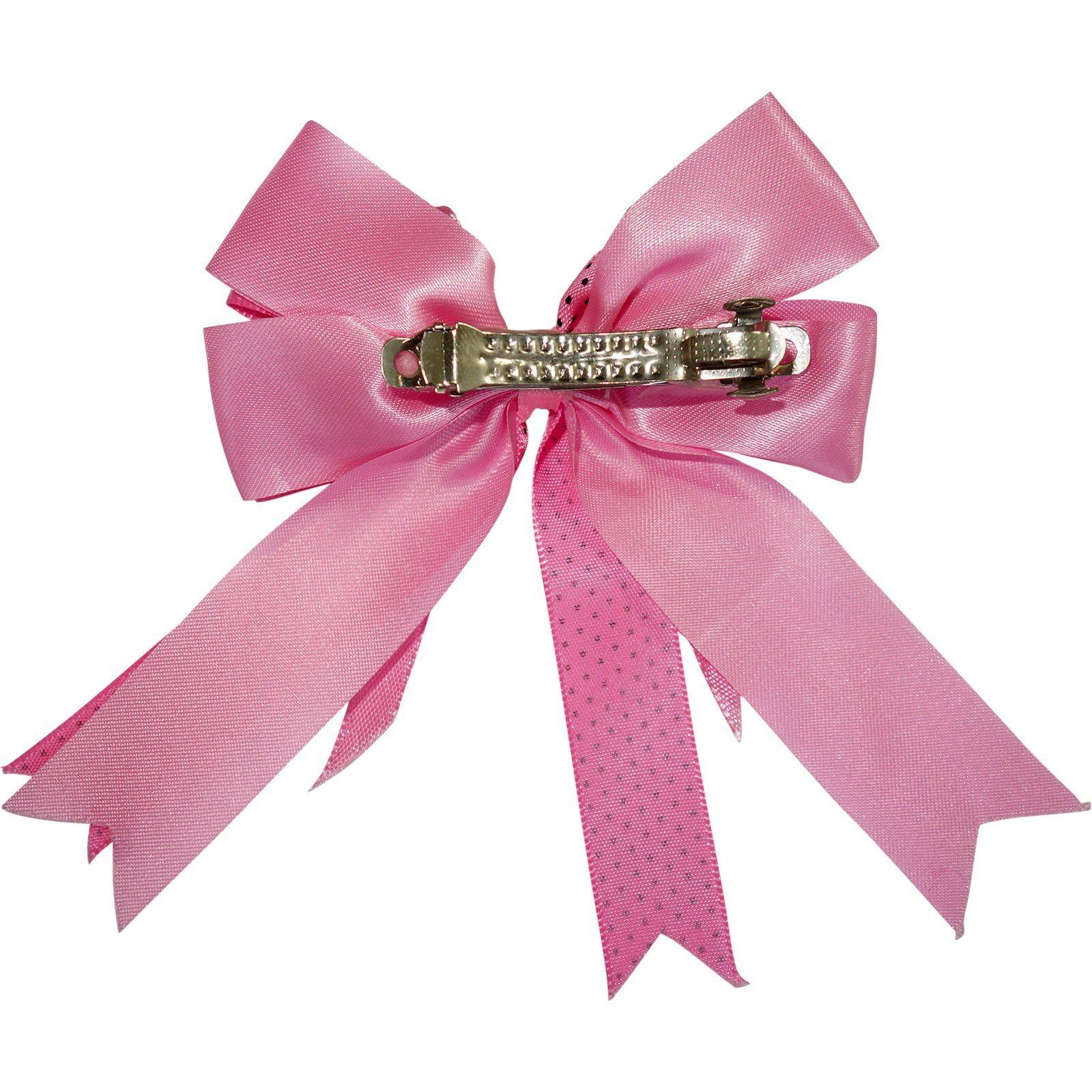Pink Bow Hair Clip Ribbon Grip Clasp Barrette Girls Childrens Kids Accessories