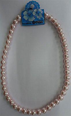 Pink Faux Pearl Beaded Necklace Chain Womens Ladies Childs Kids Girls Jewellery Pink Faux Pearl Beaded Necklace Chain Womens Ladies Childs Kids Girls Jewellery