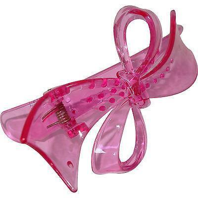 Pink Hair Bow Clip Grip Clamp Clasp Barrette Claw Girls Childrens Kids Womens Pink Hair Bow Clip Grip Clamp Clasp Barrette Claw Girls Childrens Kids Womens
