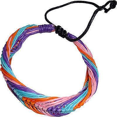 Pink Purple Orange Blue Bracelet Wristband Bangle Mans Womens Boy Girl Jewellery