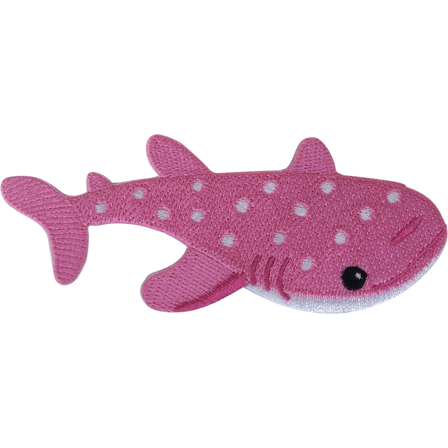 Pink Shark Patch Iron Sew On Clothes Fish Embroidered Badge Embroidery Applique