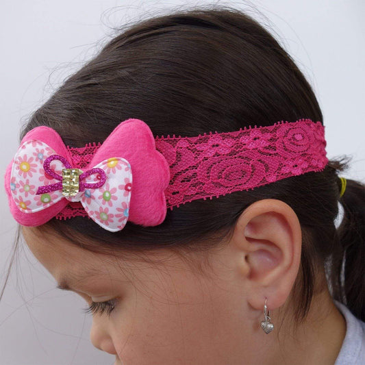 Pink White Bow Lace Hairband Headband Girl Toddler Kid Baby Alice Hair Head Band Pink White Bow Lace Hairband Headband Girl Toddler Kid Baby Alice Hair Head Band