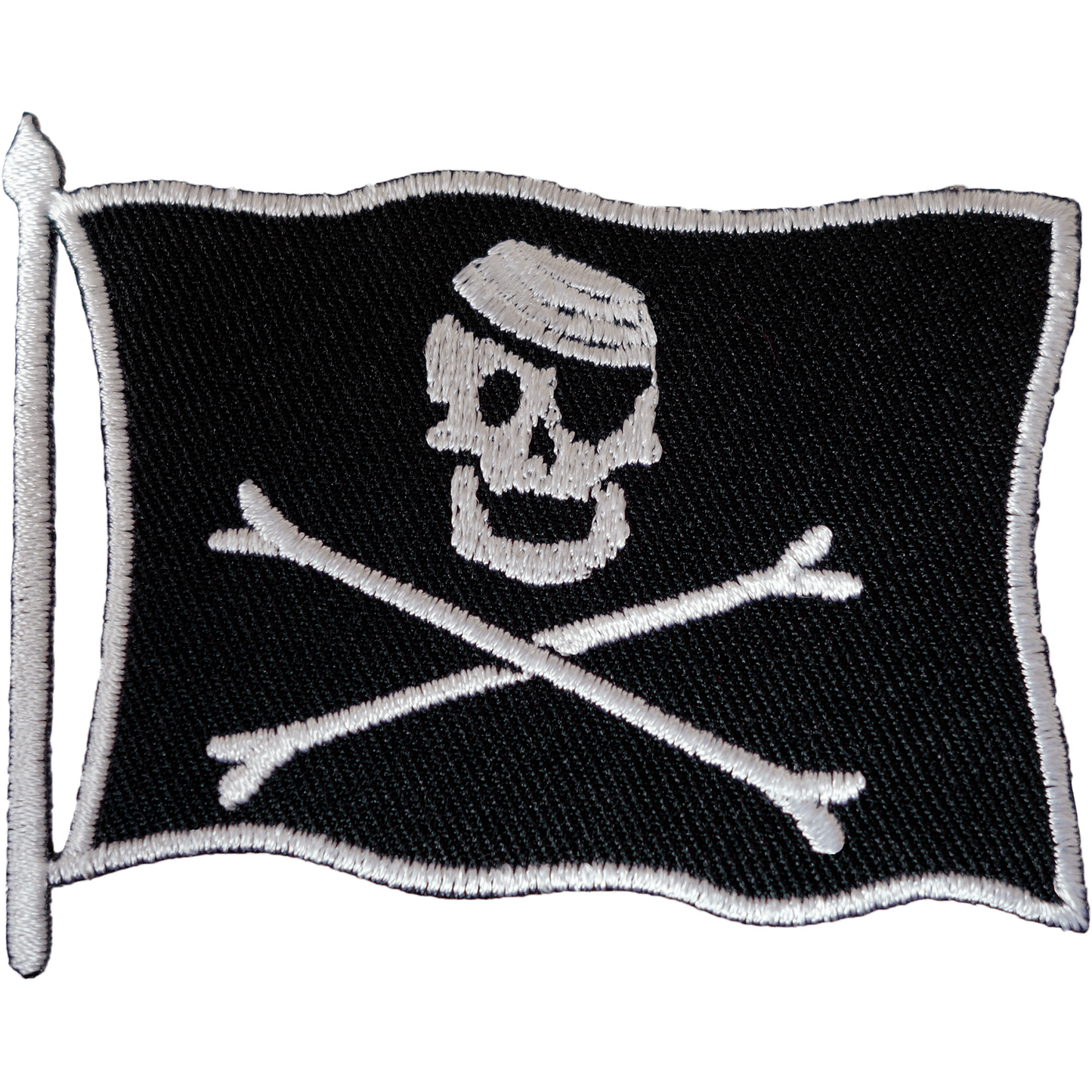 Pirate Flag Patch Iron On Sew On Jolly Roger Jacket Embroidered Motorcycle Badge