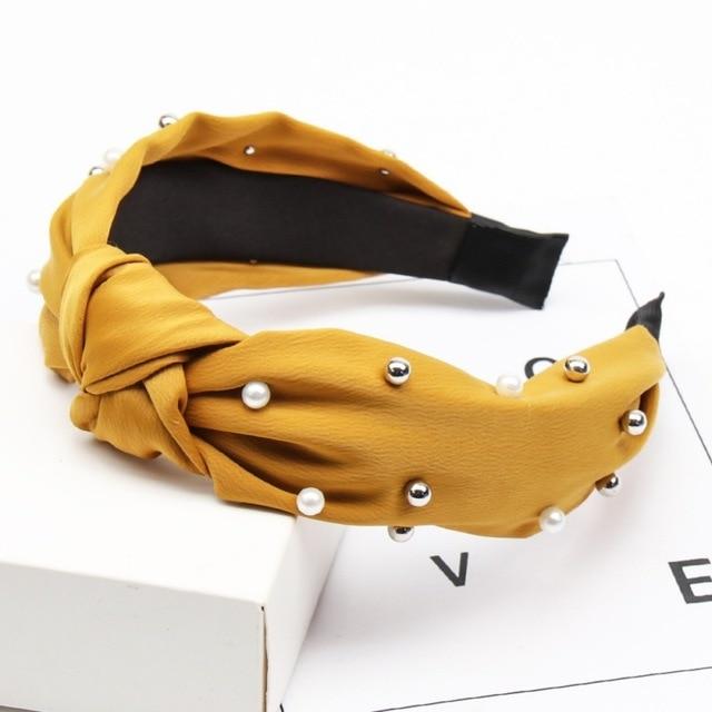 31 / China Plain Colour Fabric Headbands Hair Bands Knot Design