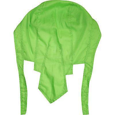 Plain Green Bandana Biker Durag Pirate Fancy Dress Cycling Catering Chef Hat Cap Plain Green Bandana Biker Durag Pirate Fancy Dress Cycling Catering Chef Hat Cap
