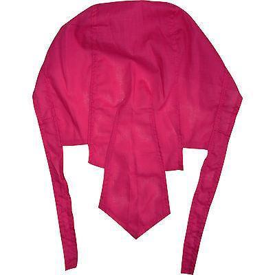 Plain Pink Bandana Biker Durag Pirate Fancy Dress Cycling Catering Chef Hat Cap