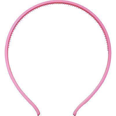 Plain Pink Thin Slim Lightweight Sports Gym Running Hairband Headband Alice Band