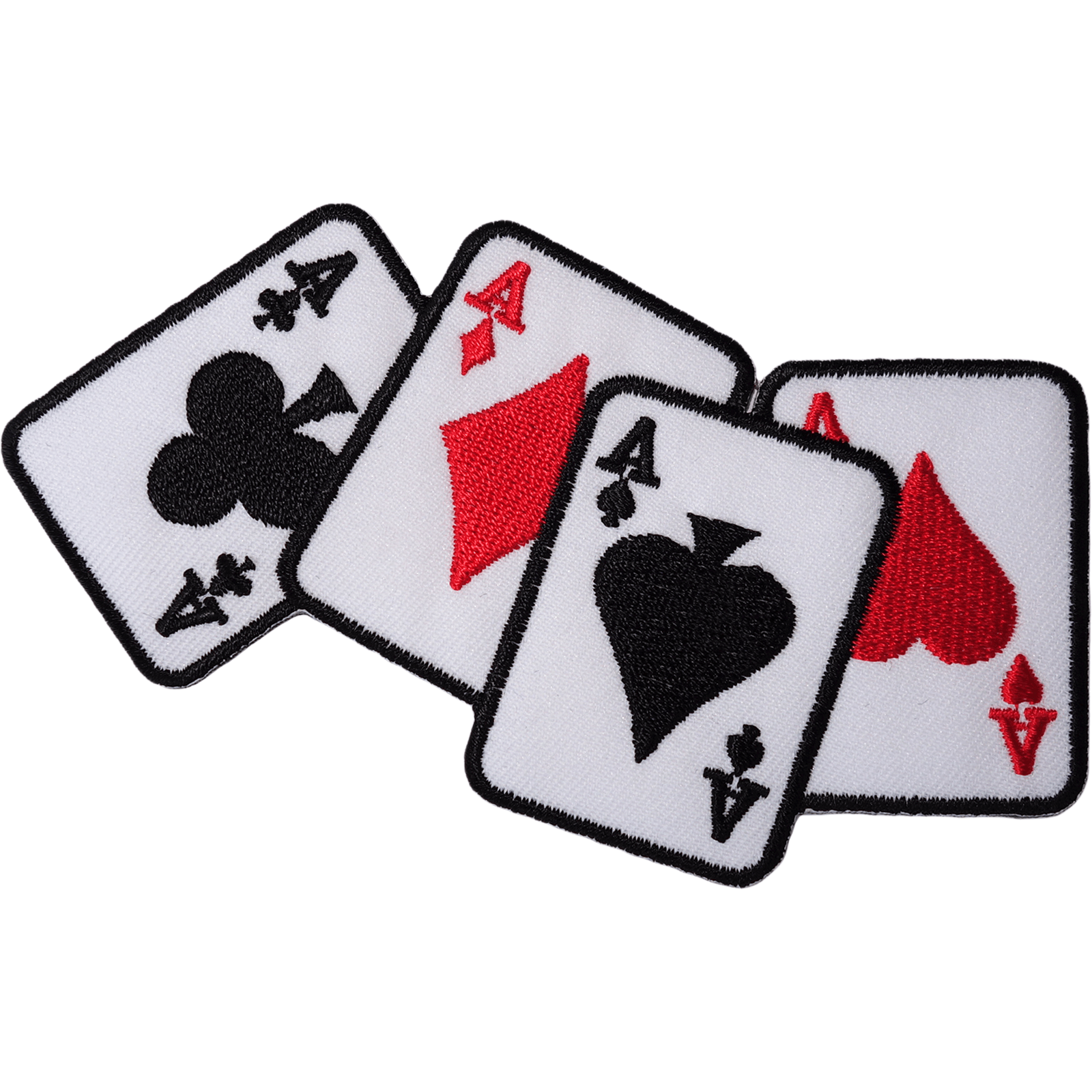 Playing Cards Patch Iron Sew On Embroidered Badge Spades Hearts Diamonds Clubs