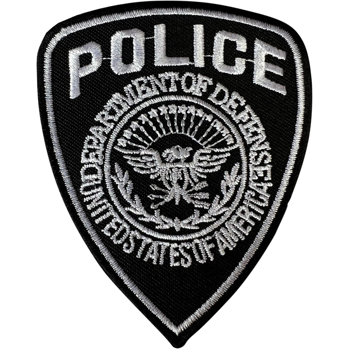 Police Officer Patch Iron Sew On USA United States Embroidered Badge Fancy Dress