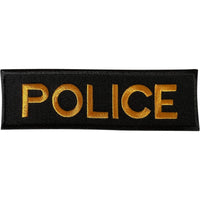 Police Patch Iron Sew On Clothes Embroidered Badge Policeman Officer Fancy Dress