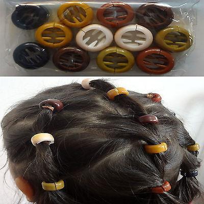 Ponytail Hair Braiding Beads Clips Clamps Grips Girls Kids Pony Tail Plait Braid