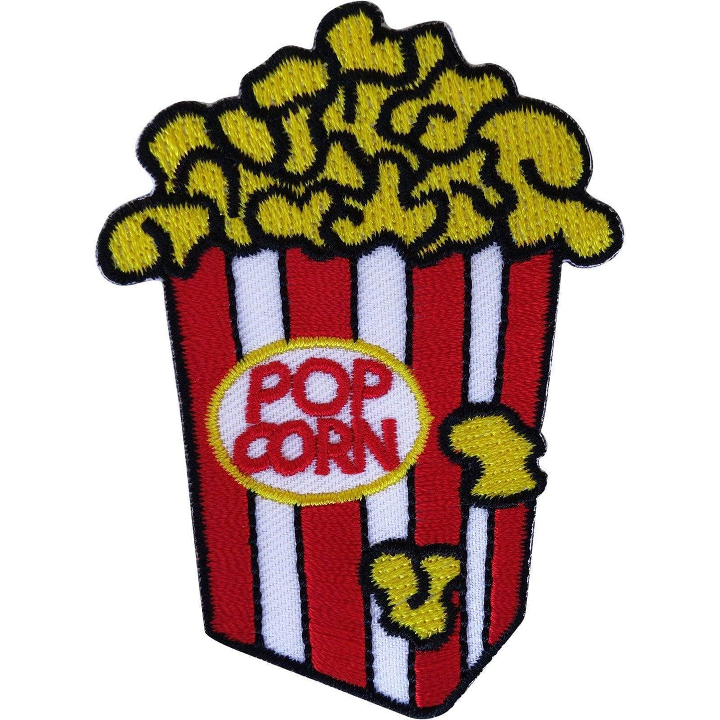Popcorn Patch Iron On Sew On Clothes Bags Embroidered Badge Embroidery Applique