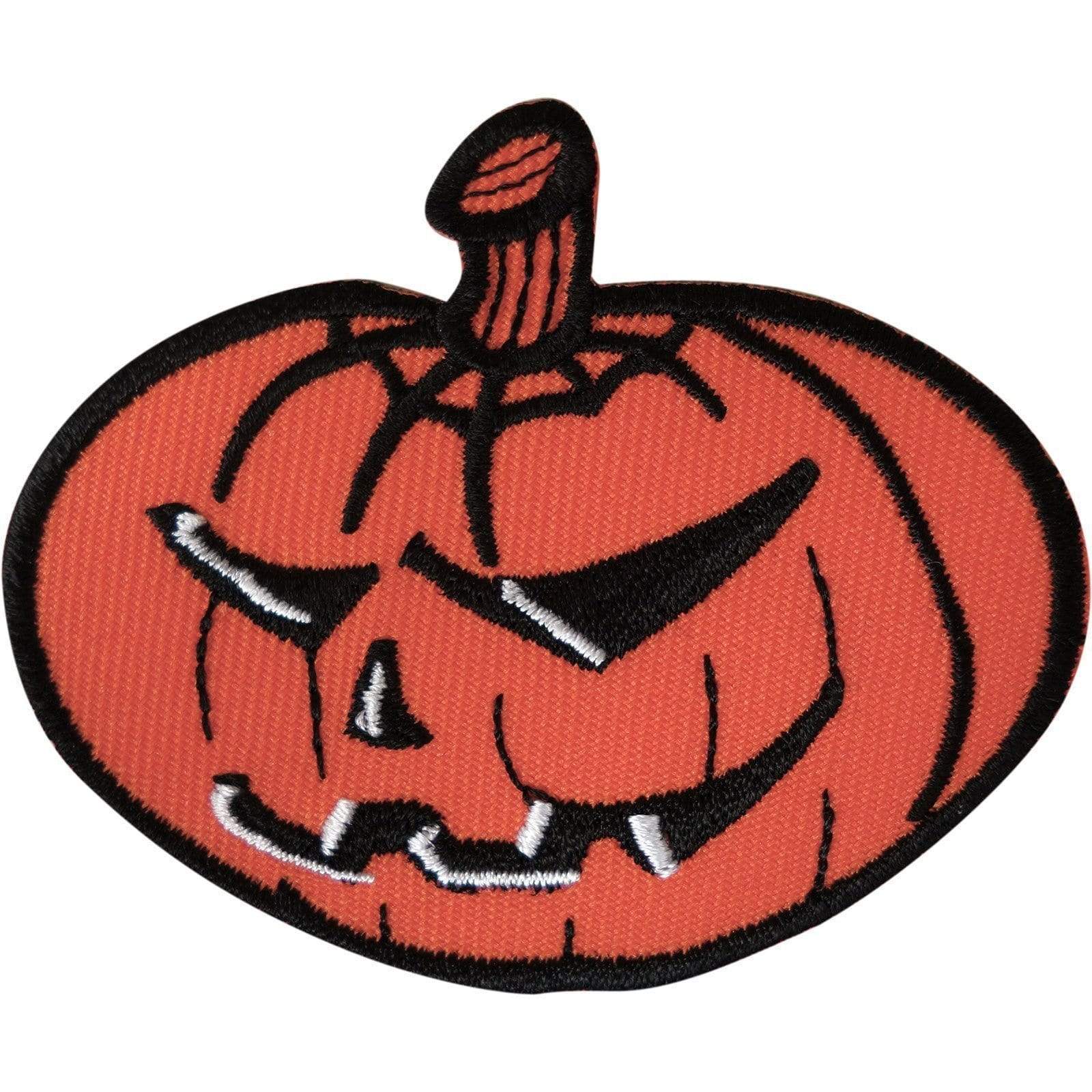 Pumpkin Iron On Patch Embroidered Badge Sew Embroidery Applique Halloween Crafts