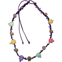 Purple Anklet Ankle Bracelet Foot Chain Womens Girls Shell Turtle Bead Jewellery