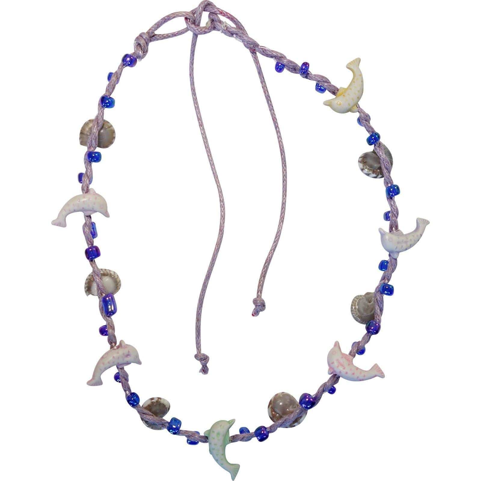 Purple Anklet Dolphin Shell Ankle Bracelet Foot Chain Womens Kid Girls Jewellery