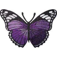 Purple Butterfly Embroidered Iron / Sew On Patch Dress Skirt Jeans Top Bag Badge