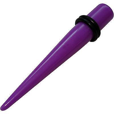 Purple Ear Lobe Stretcher Expander Taper Plug Stud Spike Body Jewellery Earring