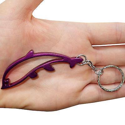 Purple Metal Dolphin Key Ring Chain Fob Beer Bottle Opener Keyring Keychain Toy Purple Metal Dolphin Key Ring Chain Fob Beer Bottle Opener Keyring Keychain Toy