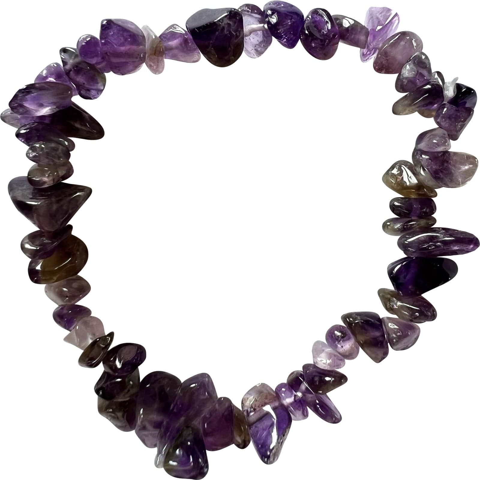 Purple Quartz Amethyst Crystal Bracelet Wristband Womens Girls Mens Jewellery