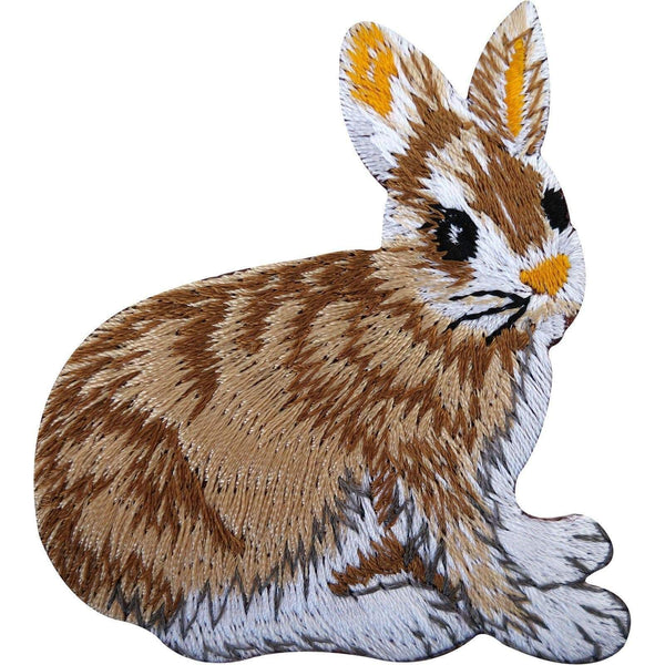 Rabbit Patch Bunny Iron On Badge Sew On Coat Bag Embroidered Pet Animal Applique