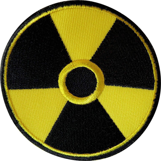 Radioactive Patch Iron Sew On Badge Warning Danger Radiation Hazard Symbol Sign