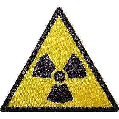 Radioactive Sign Embroidered Iron / Sew On Patch Radiation Symbol T Shirt Badge