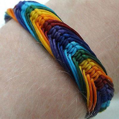 Rainbow Bracelet Wristband Bangle Mens Womens Boys Girls Surfer Tribal Jewellery