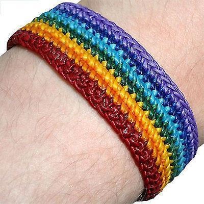 Rainbow Bracelet Wristband Bangle Mens Womens Ladies Gay Lesbian Pride Jewellery