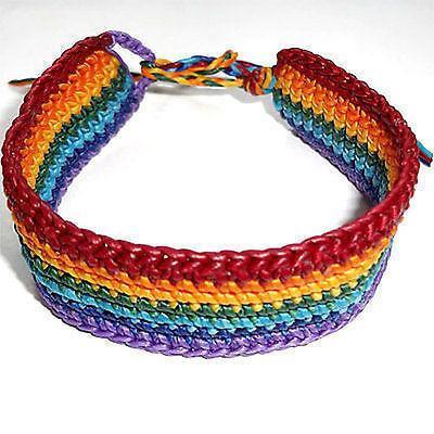 Rainbow Bracelet Wristband Bangle Mens Womens Ladies Gay Lesbian Pride Jewellery