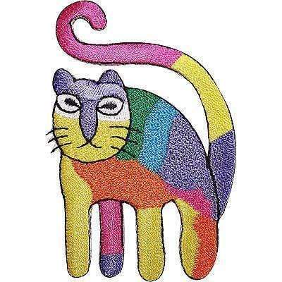 Rainbow Cat Embroidered Iron / Sew On Patch Jacket T Shirt Bag Dress Jeans Badge