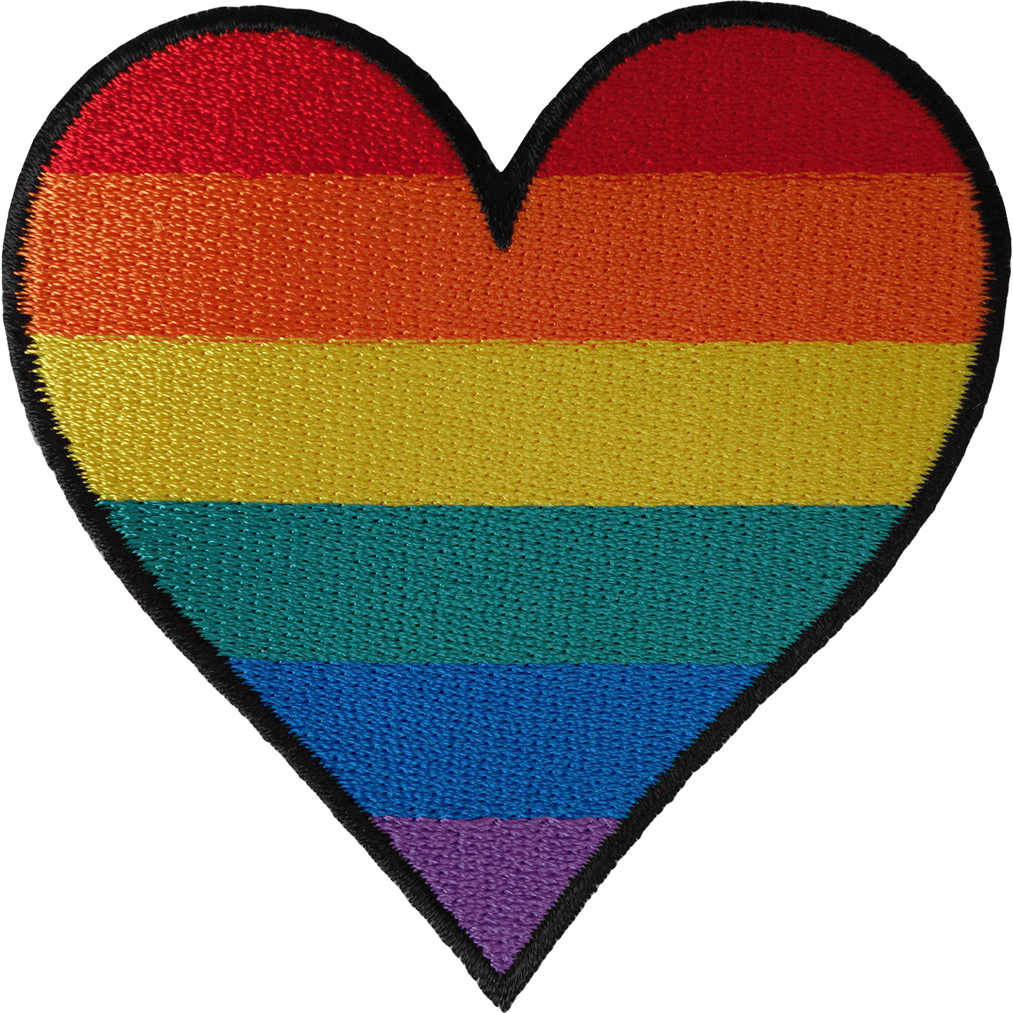 Rainbow Heart Patch Iron Sew On Clothes T Shirt Gay Pride Love Embroidered Badge