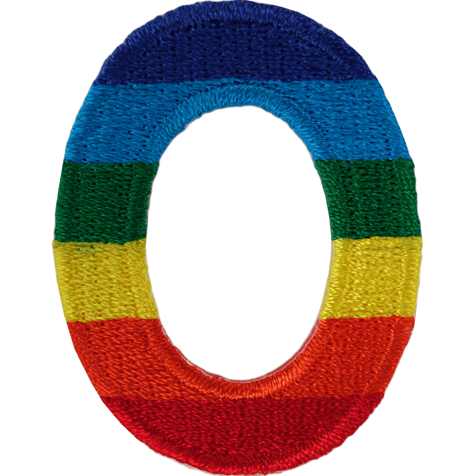 Letter O Rainbow Letter Number Iron Sew On Patches Badges Name A-Z Letters Numbers Patch
