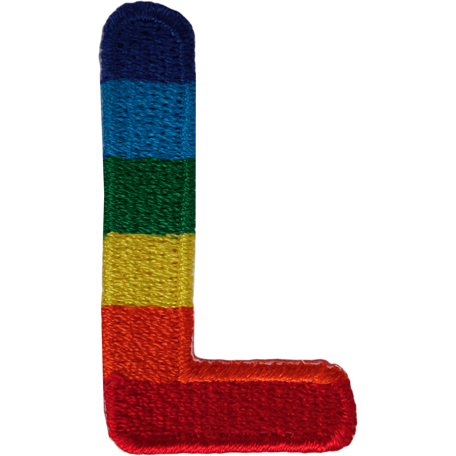 Letter L Rainbow Letter Number Iron Sew On Patches Badges Name A-Z Letters Numbers Patch