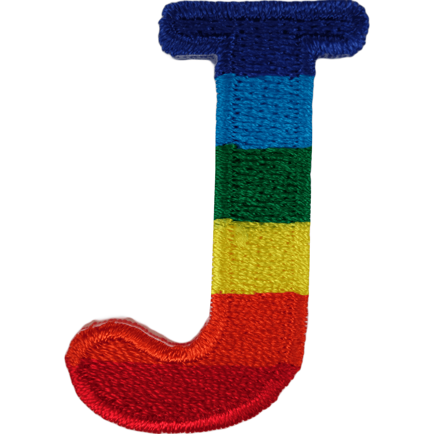Letter J Rainbow Letter Number Iron Sew On Patches Badges Name A-Z Letters Numbers Patch