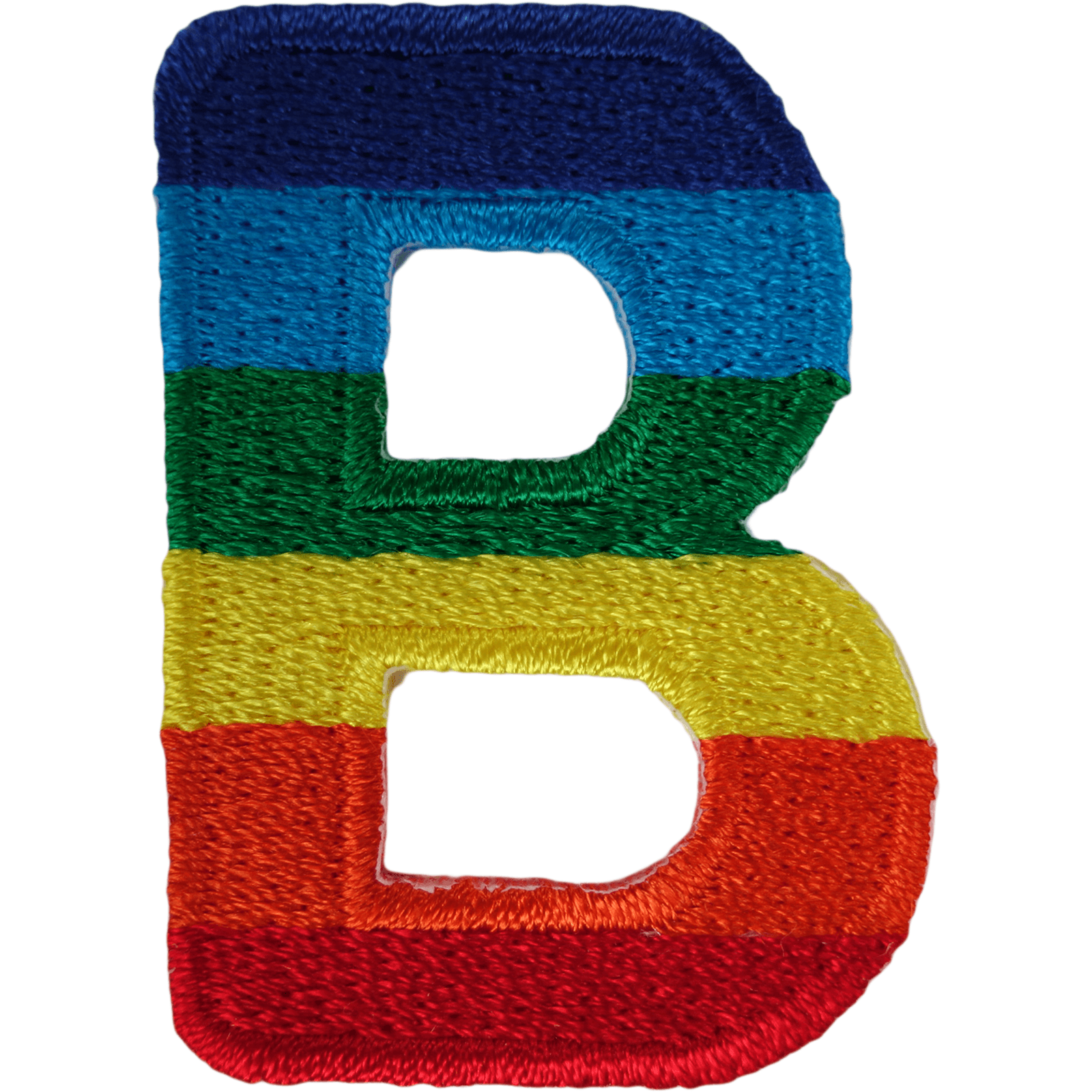 Letter B Rainbow Letter Number Iron Sew On Patches Badges Name A-Z Letters Numbers Patch