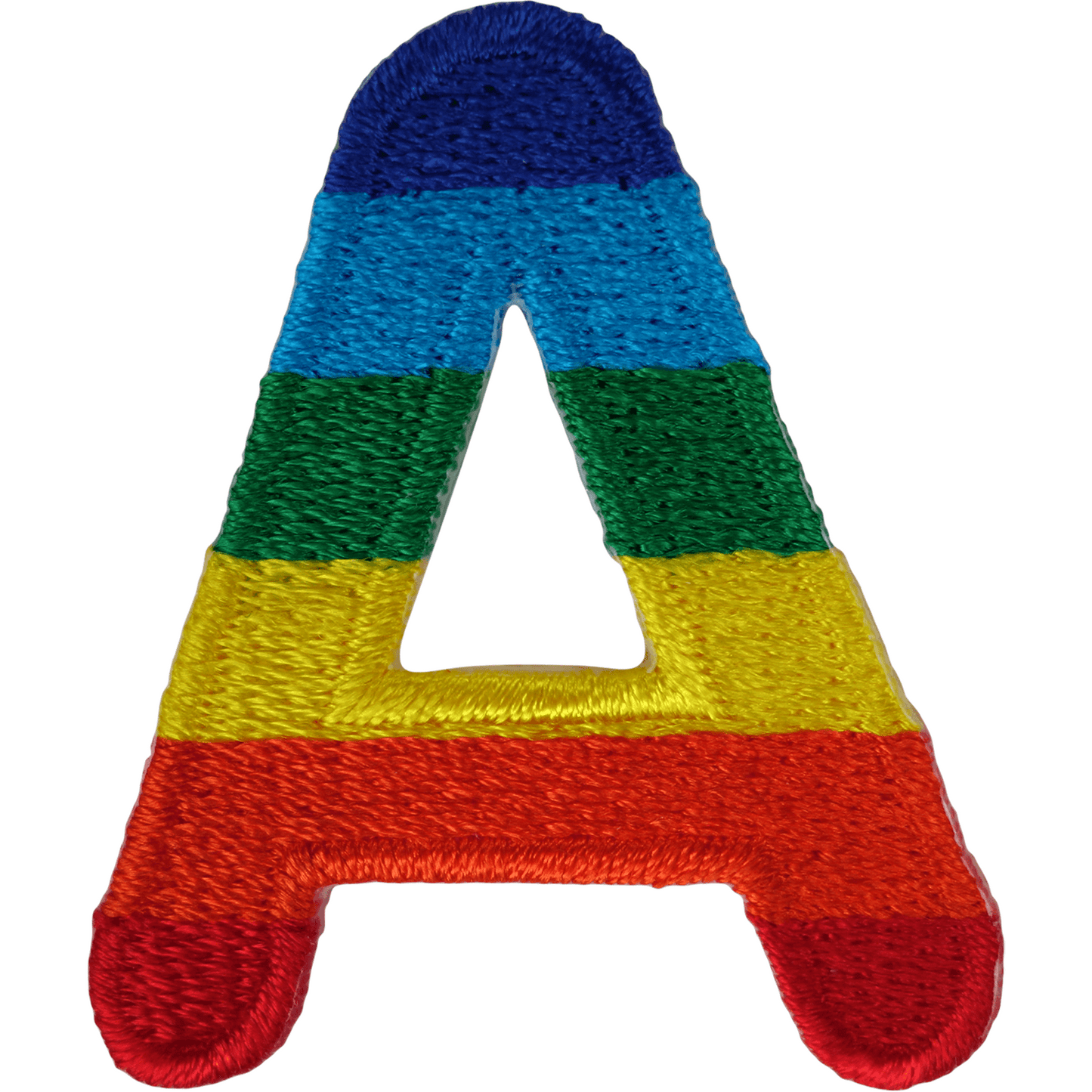 Letter A Rainbow Letter Number Iron Sew On Patches Badges Name A-Z Letters Numbers Patch