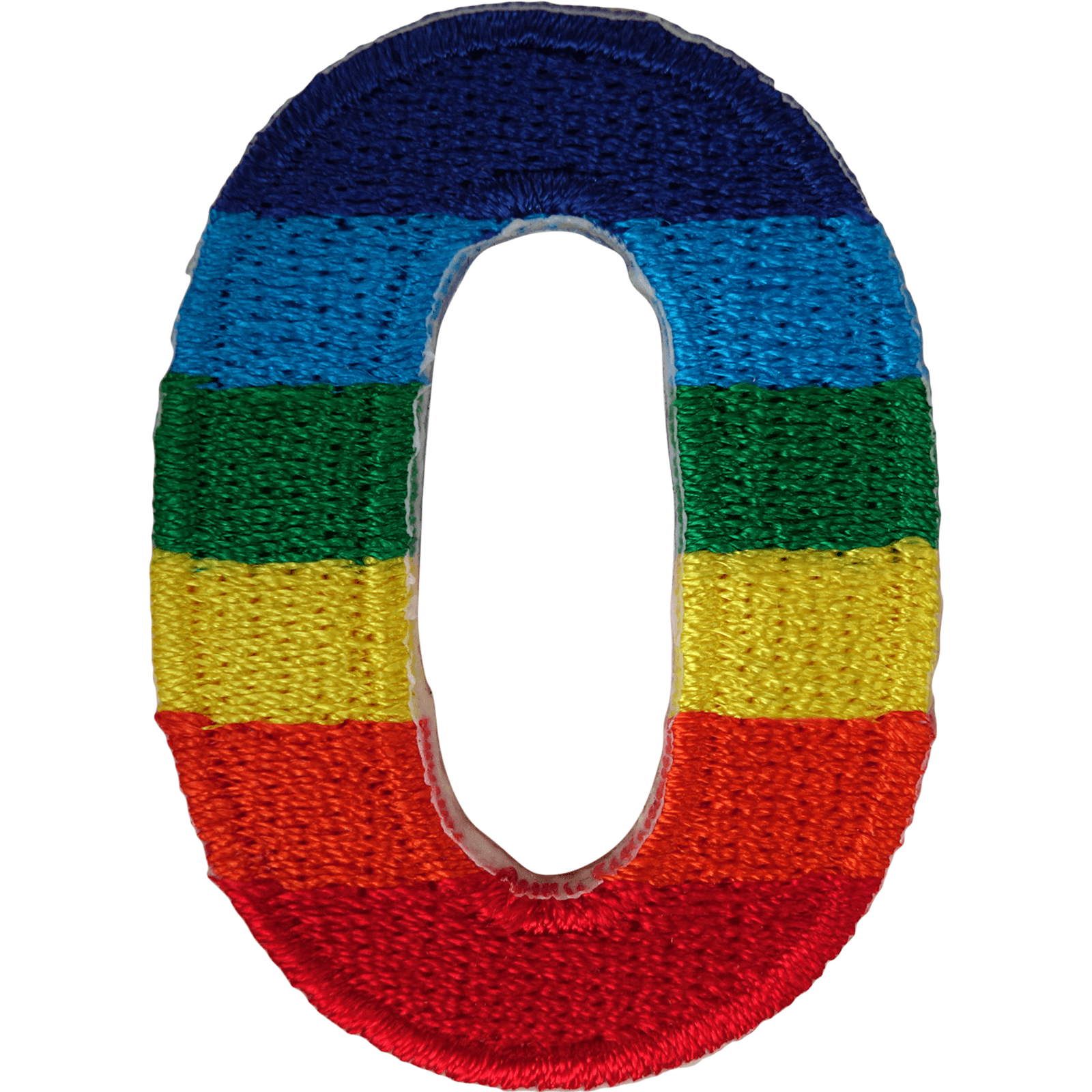 Number 0 ( Number Zero ) Rainbow Letter Number Iron Sew On Patches Badges Name A-Z Letters Numbers Patch