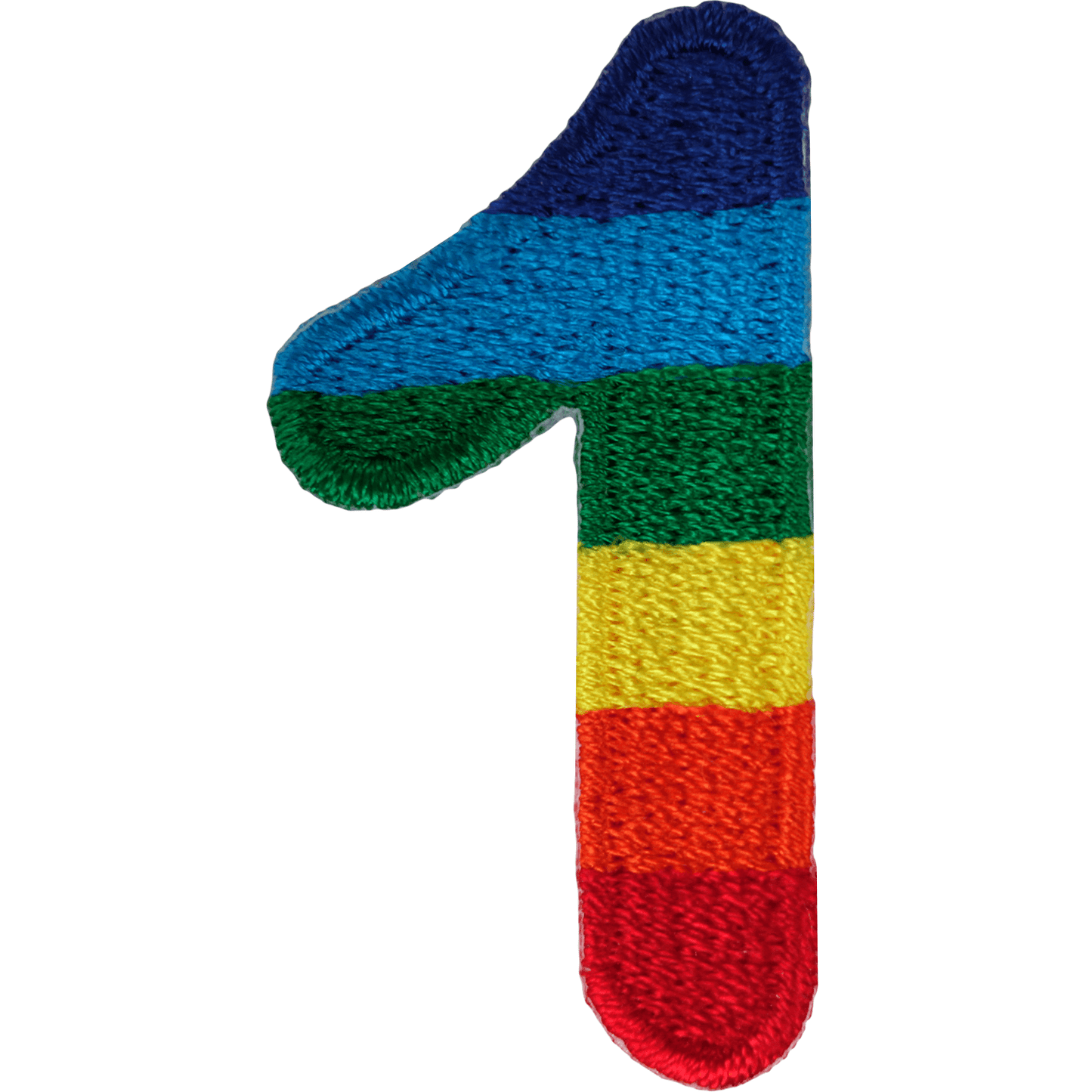 Number 1 ( Number One ) Rainbow Letter Number Iron Sew On Patches Badges Name A-Z Letters Numbers Patch