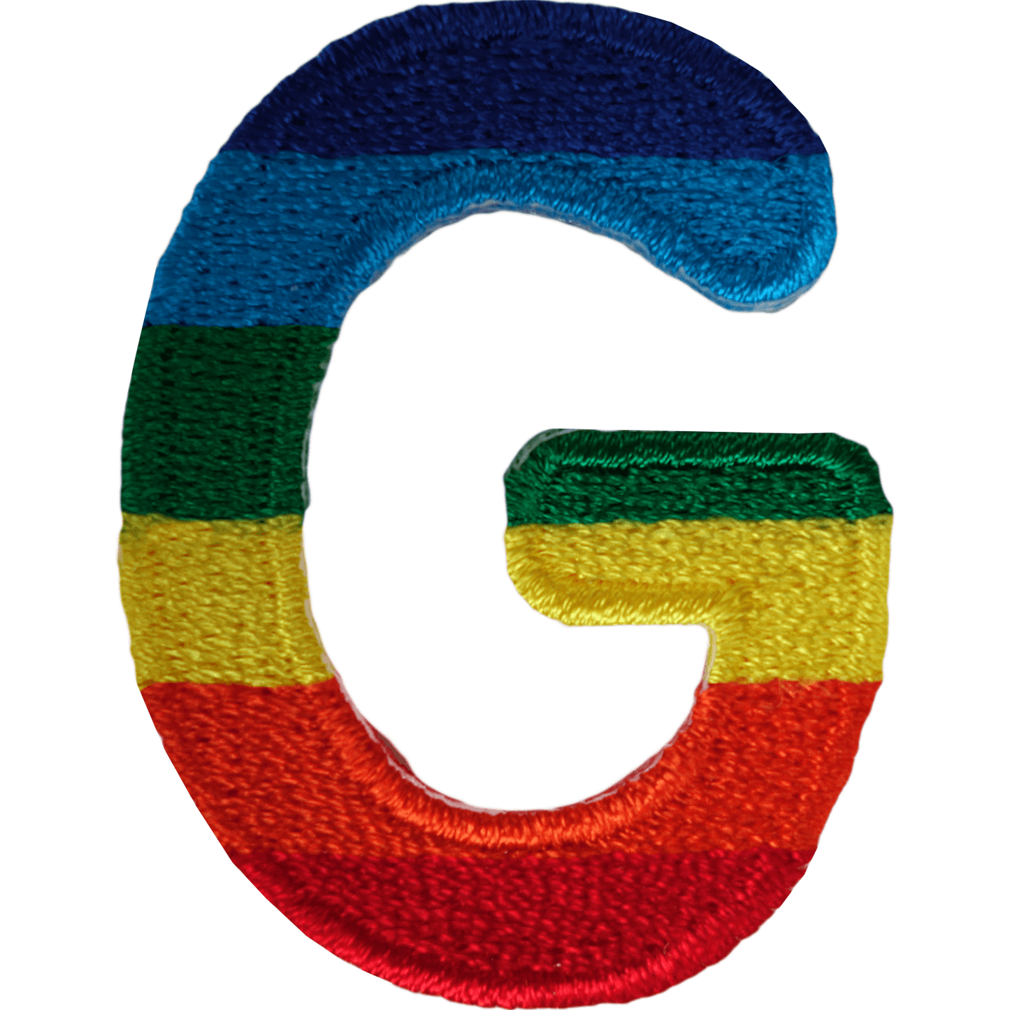 Letter G Rainbow Letter Number Iron Sew On Patches Badges Name A-Z Letters Numbers Patch