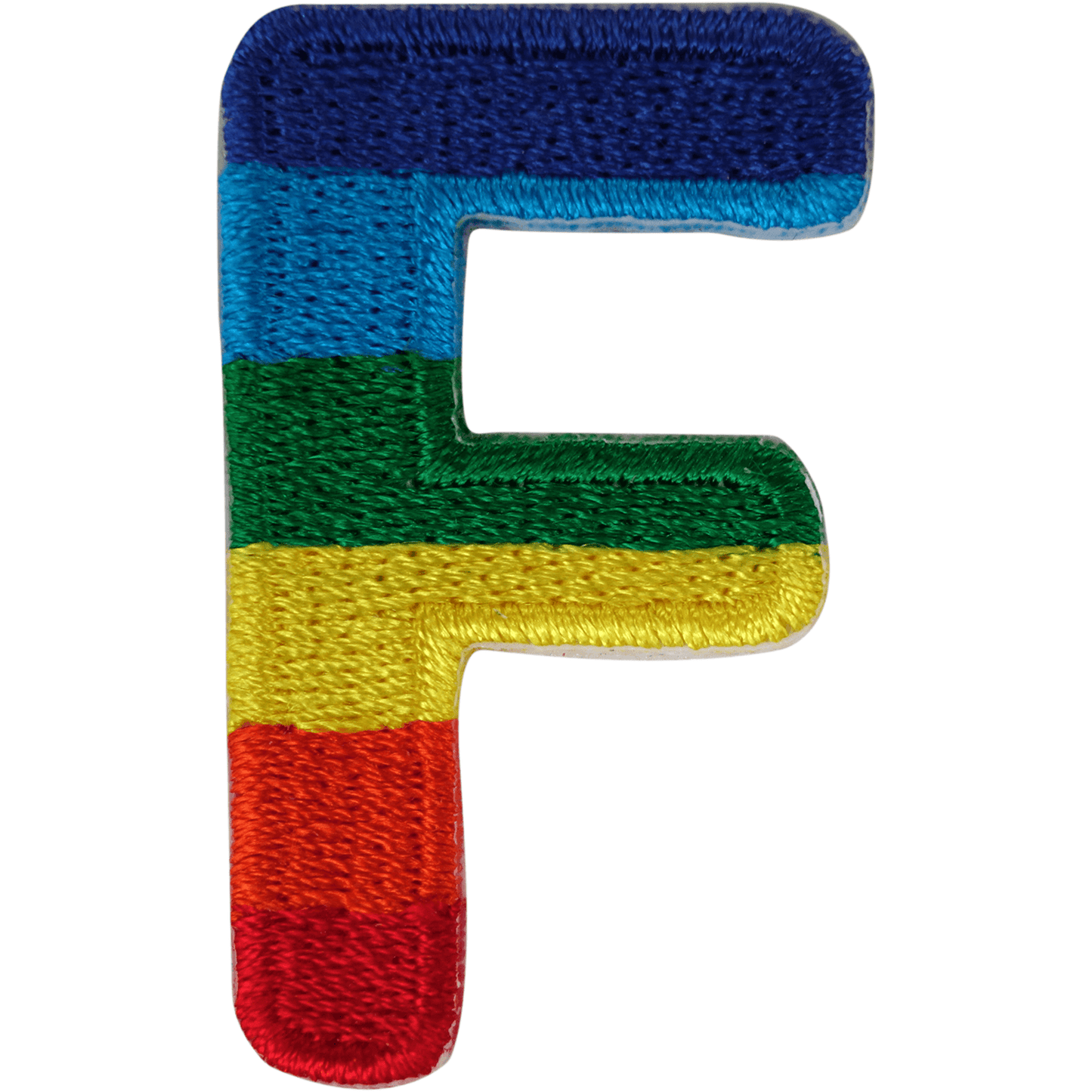 Letter F Rainbow Letter Number Iron Sew On Patches Badges Name A-Z Letters Numbers Patch