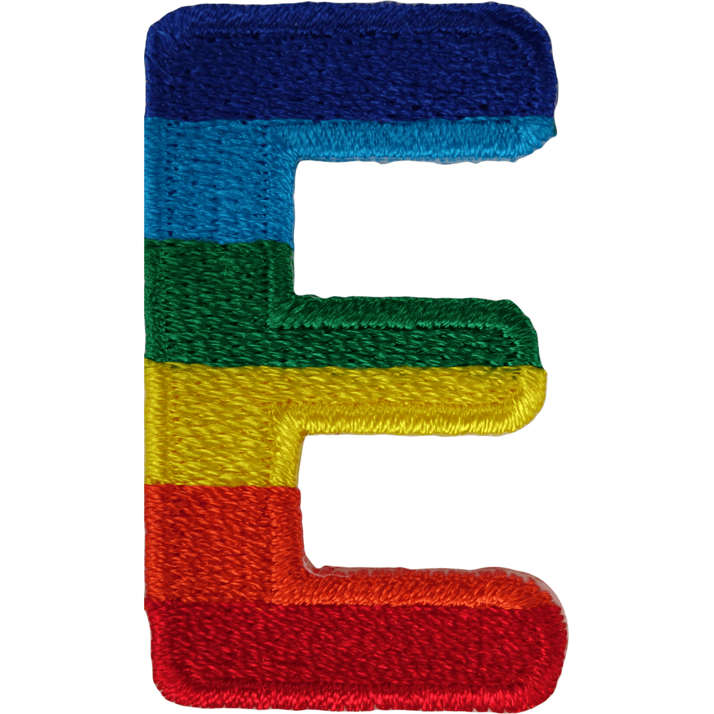 Letter E Rainbow Letter Number Iron Sew On Patches Badges Name A-Z Letters Numbers Patch