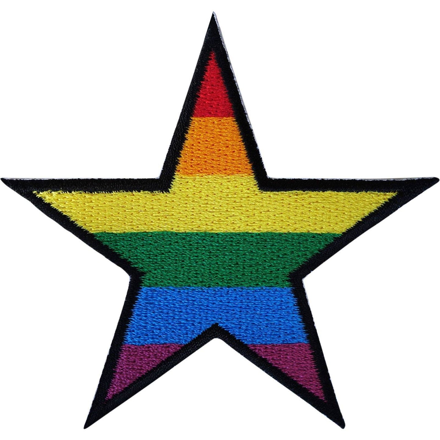 Rainbow Star Patch Iron Sew On Embroidered Applique Embroidery Badge Gay Pride