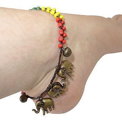 Rasta Ankle Bracelet Elephant Bead Foot Anklet Chain Reggae Mans Woman Jewellery