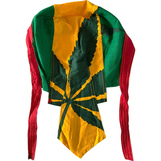 Rasta Cannabis Leaf Bandana Biker Durag Hat Cap Jamaican Reggae Africa Headscarf