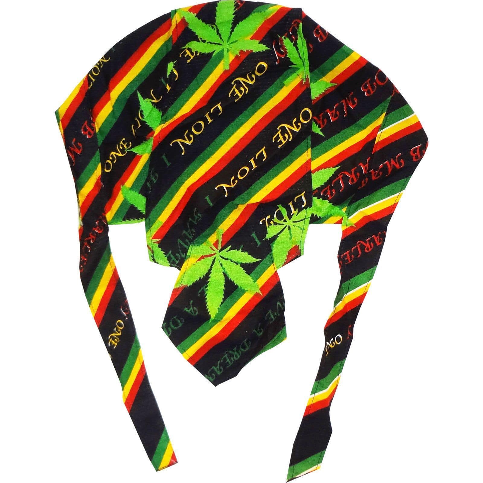 Bob Marley Rasta Cannabis Leaf Zandana Skull Cap Hat Motorcycle Biker Bandana