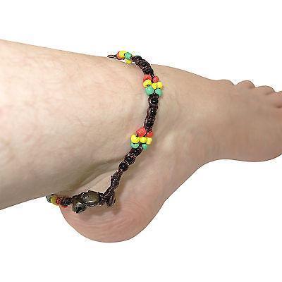 Rasta Floral Flower Beads Ankle Bracelet Foot Anklet Chain Indian Charm Jewelry Rasta Floral Flower Beads Ankle Bracelet Foot Anklet Chain Indian Charm Jewelry