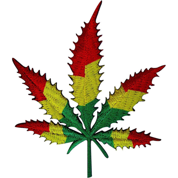 Rasta Reggae Cannabis Leaf Patch Badge Iron / Sew On Hippie T Shirt Bag Jeans