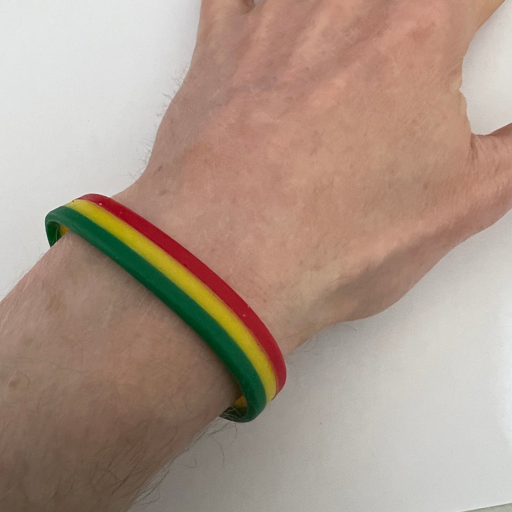 Rasta Rubber Silicone Wristband Bracelet Bangle Jamaica Reggae Hippie