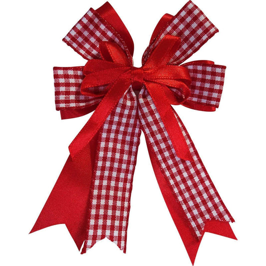 Red Bow Hair Clip Ribbon Grip Clasp Barrette Girls Childrens Kids Accessories