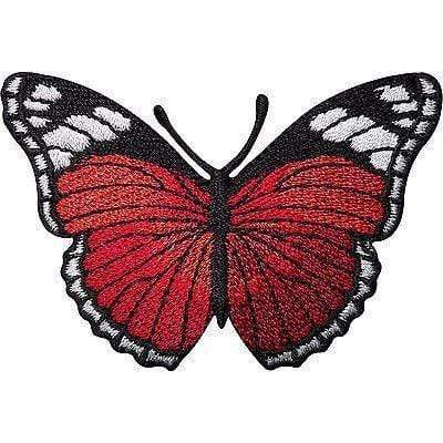 Red Butterfly Embroidered Iron / Sew On Patch Applique T Shirt Top Jeans Badge